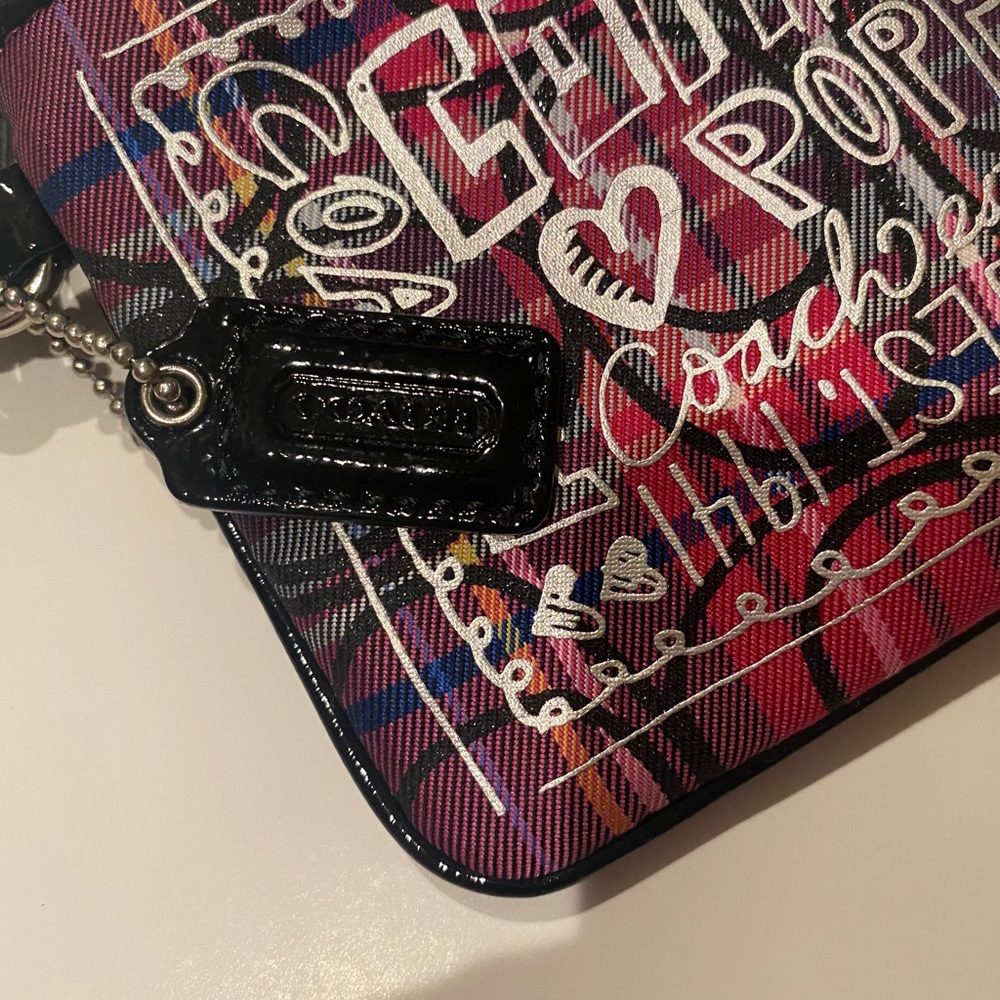 Coach Purple Graphic Design Wristlet - Picture 4 of 4
